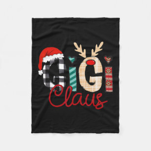 Gigi Claus Reindeer Christmas Fleecedecke