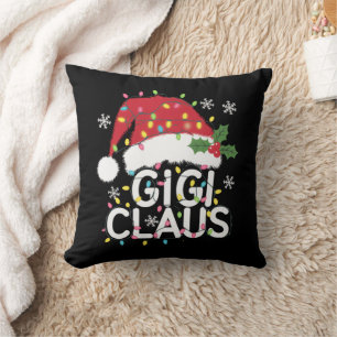Gigi Claus Weihnachtslicht Pajama Familie Matching Kissen