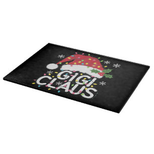Gigi Claus Weihnachtslicht Pajama Familie Matching Schneidebrett
