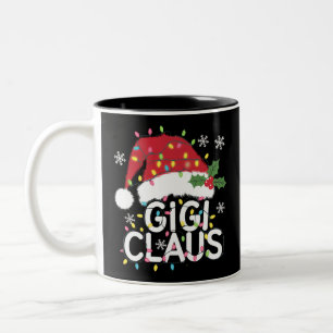 Gigi Claus Weihnachtslicht Pajama Familie Matching Zweifarbige Tasse