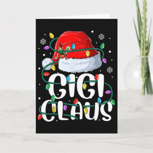Gigi Claus Weihnachtslichter Oma Pyjama Familie Karte
