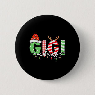 Gigi Claus Xmas Weihnachtsbeleuchtung Pajama Famil Button