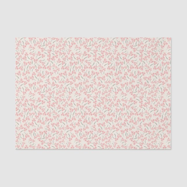 Gigi Collection Rosa Branchen Gewebe Papiercreme Seidenpapier (Vorderseite)