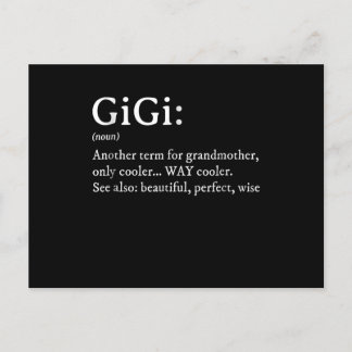 Gigi Definition T Women Gigi Gift Oma Birthday Einladungspostkarte