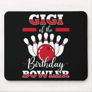 Gigi des Geburtstags-Bowlers Bday-Bowlingparty Cel Mousepad