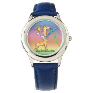 Gigi die Uhr des Giraffen-niedliche Kindes
