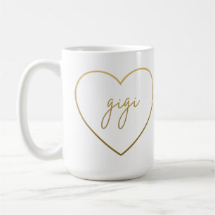 Gigi Elegante Golden Gradient Herzstück Kaffeetasse