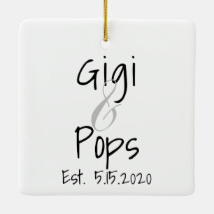 Gigi et Pops Premier ornement de petit-enfant
