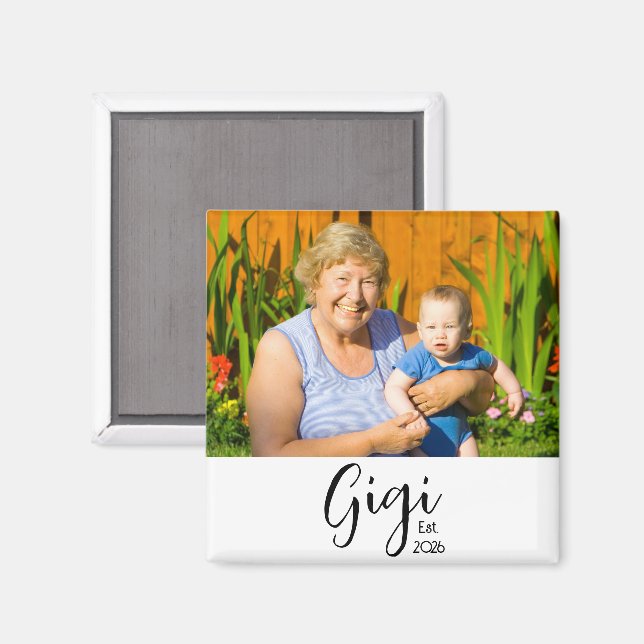 Gigi Etablierte Fotogeschenkmagnet Magnet (Vorderseite/Rückseite)