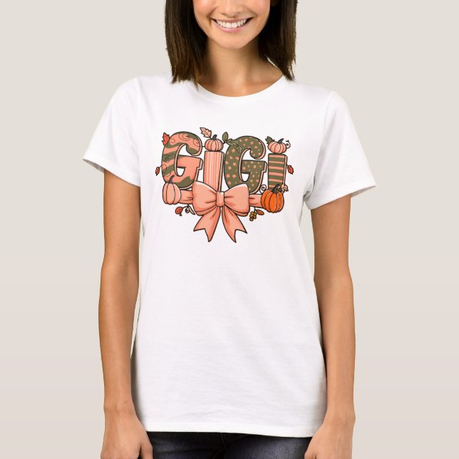 GiGi Fall T - Shirt Niedliches Pumpkin-Geschenk fü (Vorderseite)