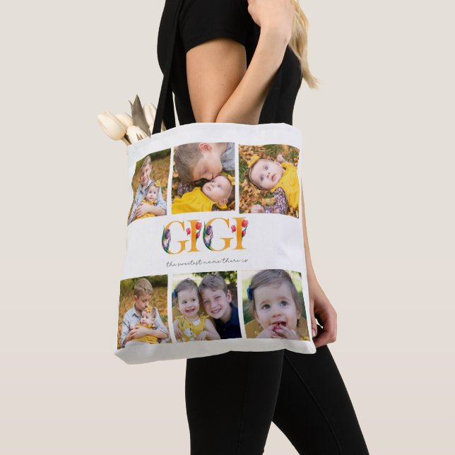 Gigi Floral Custom Foto Tulips Einkaufstasche Tasche (Von Nahem)