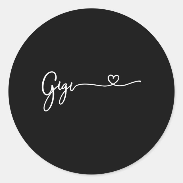 Gigi für den Tag der Großmutter Runder Aufkleber (Vorderseite)