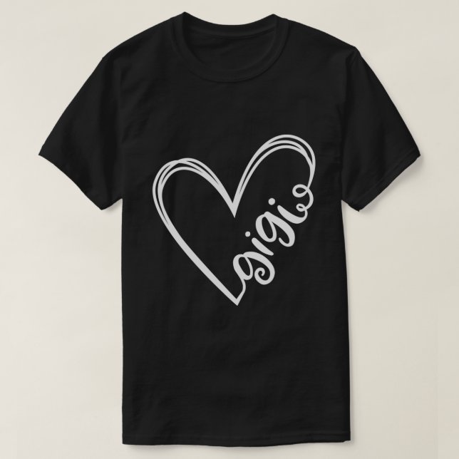 Gigi Herz Oma Frauen für Weihnachtsmütter Da T-Shirt (Design vorne)