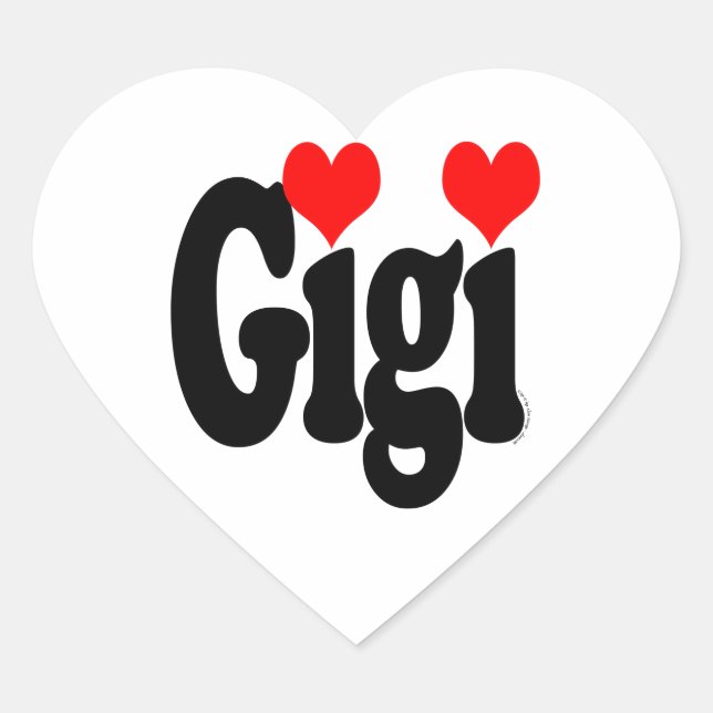Gigi-Herzsticker Herz-Aufkleber (Vorderseite)