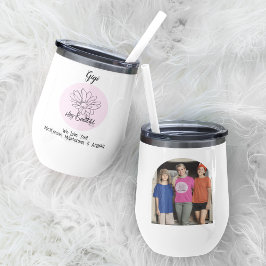Gigi Hey schönes Pink Familie Foto Wasserflasche