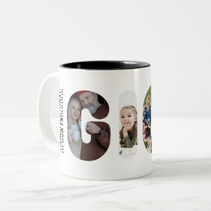 Gigi Individueller Foto-Collage-Personalisierte Om Zweifarbige Tasse