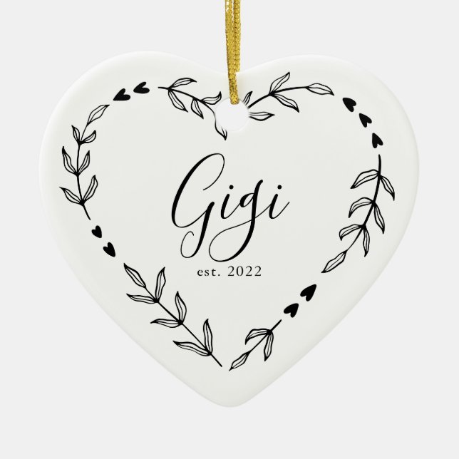 Gigi Jahr Osten. Weihnachtsschmuck Keramik (Vorne)