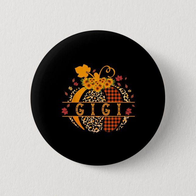 Gigi Leopard Druckpumpe für Großmutter Gigi Frauen Button (Vorderseite)