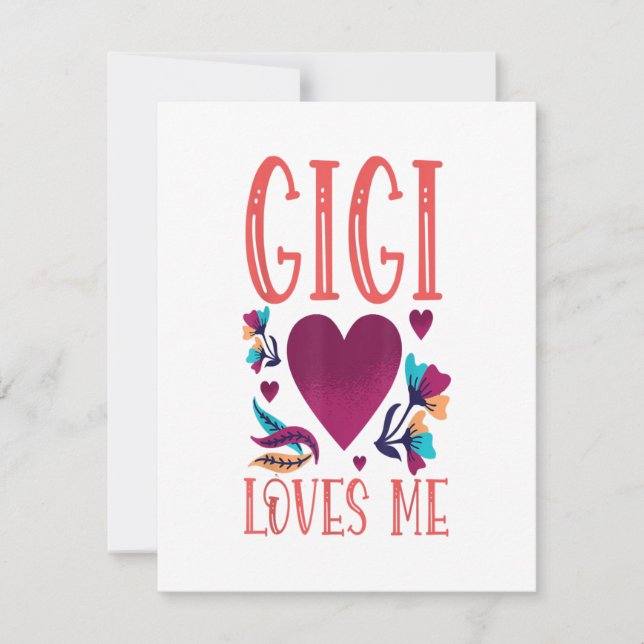 Gigi Lieben Me Valentinstag Geschenk an Großtochte Einladung (Vorderseite)