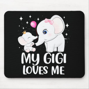 Gigi liebt mich süßes Elefant-Shirt für Kinder am Mousepad
