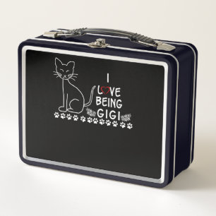 Gigi Lover I Liebe als Gigi-Liebe-Katze Metall Brotdose