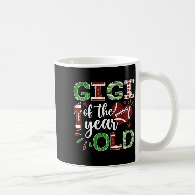 Gigi Of The 1 Year Old Football First Birthday Boy Kaffeetasse (Rechts)