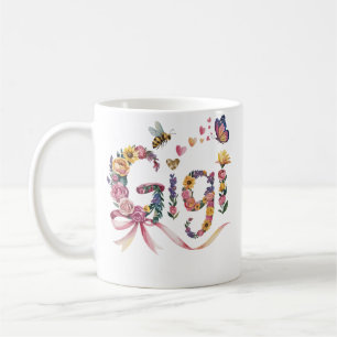Gigi Oma T-Shirt – Blumennamens-T-Shirt mit Schlei Kaffeetasse