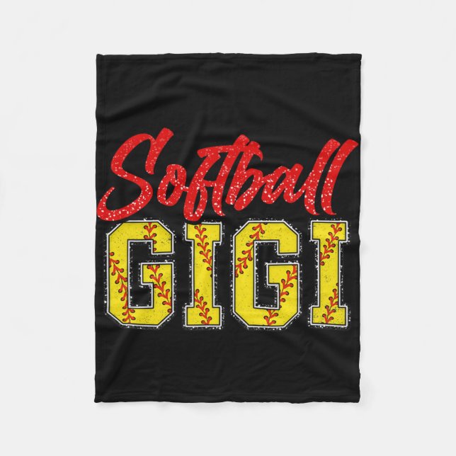 Gigi Retro Groovy Loud Proud Sport Game Catcher Fleecedecke (Vorderseite)