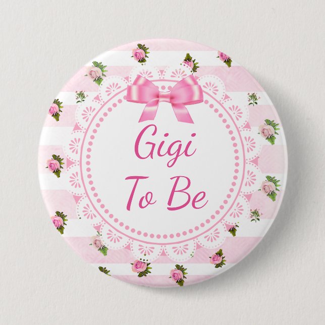 Gigi to Be Baby Duschknopf Rosen Rosen Button (Vorderseite)