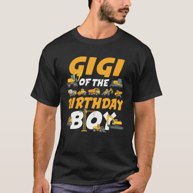 Gigi vom Geburtstag-Jungen-Bauarbeiter-Match T-Shirt (Vorderseite)