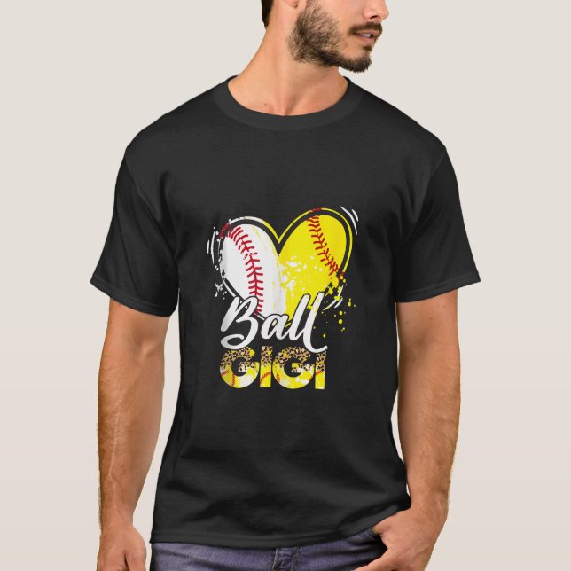 Gigi von beiden Baseball Softball Sport Matching F T-Shirt (Vorderseite)