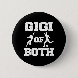 Gigi von Both Dance Soccer Lustiger Tänzer Sportle Button