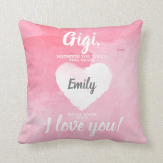 GIGI wann immer Sie Touch dieses Herz-Rosa Kissen