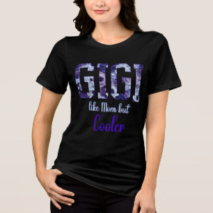 Gigi wie Mama nur cooler Floral Häkelarbeit Tri-Blend Shirt