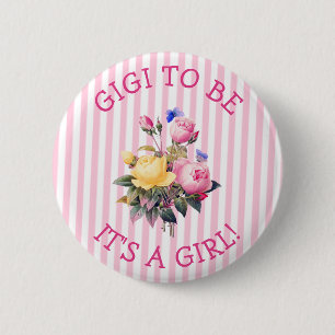 GIGI wird Pink Floral Baby Shooting Button sein