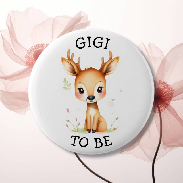 GiGi | Woodland Themed Baby Dusche Button (Von Creator hochgeladen)