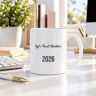Gigis erstes Weihnachten 2026 Lustiger Becher Kaffeetasse