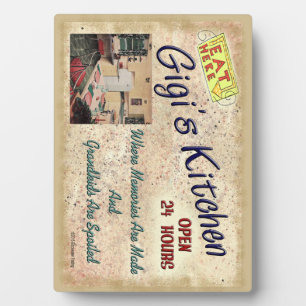 Gigi's Kitchen wo Großkinder Plaque verwöhnt werde Fotoplatte