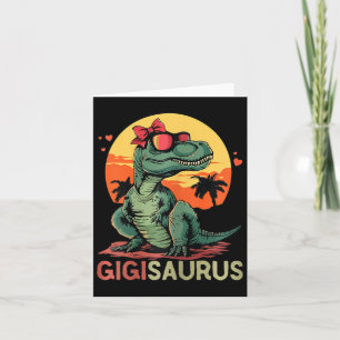 Gigisaurus Dino Dinosaur Gigi-saurus T-rex Funny T Karte