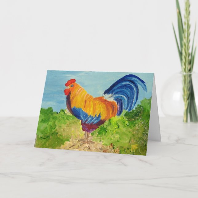 Gigolo - Rooster - Grußkarte Karte (Vorderseite)