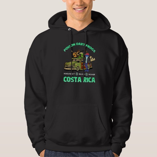 Giison Dart Frogs Retro Rockabilly Greaser Pompado Hoodie (Vorderseite)