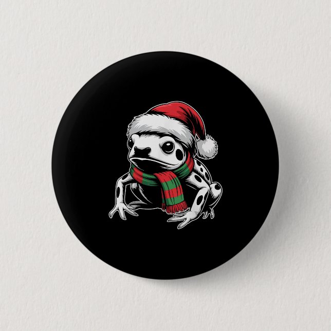 Giison Dart Frosch Xmas Weihnachtsmannmütze Scarf  Button (Vorderseite)