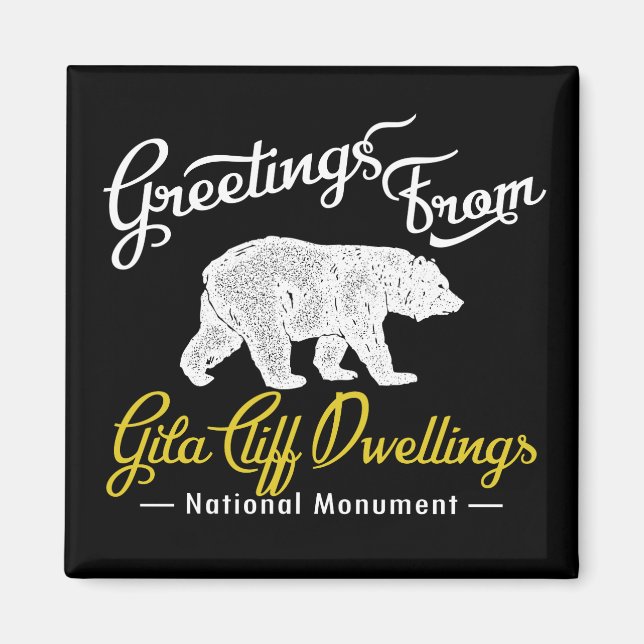 Gila Cliff Dwellings National Monument Bear Magnet (Vorne)