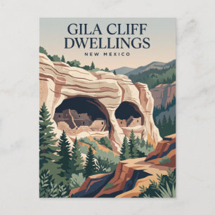 Gila Cliff Dwellings New Mexico Postkarte