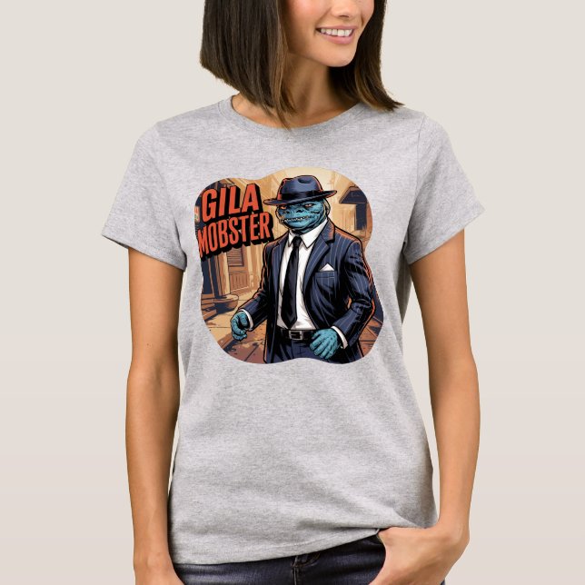 Gila Mobster Illustration Combo Creature Funny T-Shirt (Vorderseite)
