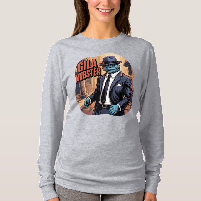 Gila Mobster Illustration Combo Creature Funny T-Shirt (Vorderseite)