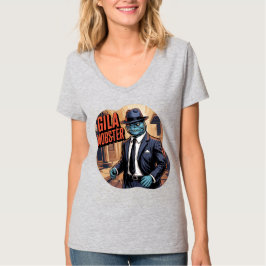 Gila Mobster Illustration Combo Creature Funny T-Shirt