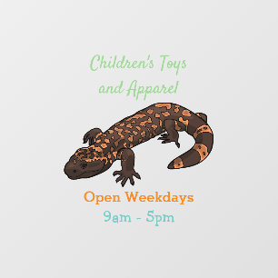 Gila Monster Cartoon Illustration Fensteraufkleber