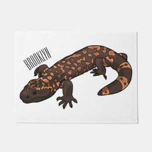 Gila Monster Cartoon Illustration Fußmatte