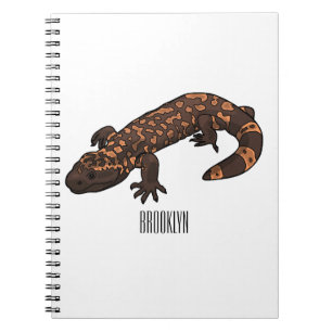 Gila Monster Cartoon Illustration Notizblock